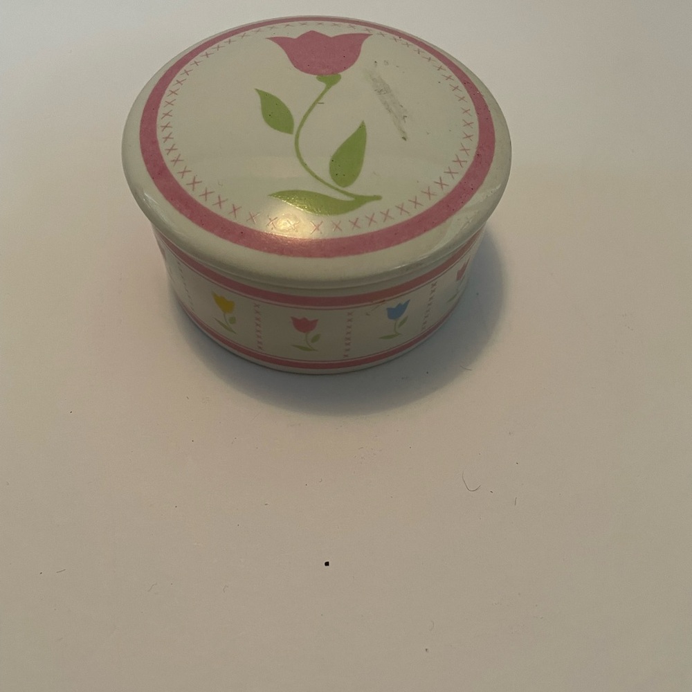 Floral Ceramic Trinket Box